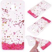 Cartoon patroon goudfolie stijl Dropping Glue TPU zachte beschermhoes voor Galaxy J6 + (Sakura)