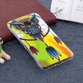 Voor Xiaomi Redmi 4X Noctilucent Windbell Owl Pattern TPU Soft Back Case Beschermhoes