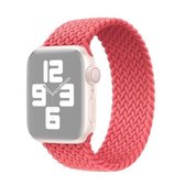 Nylon gevlochten horlogeband met enkele draai voor Apple Watch Series 6 & SE & 5 & 4 44 mm / 3 & 2 & 1 42 mm, lengte: L 170 mm (roze)