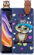 Voor Galaxy Note 9 schokbestendige Cartoon TPU beschermhoes (blauwe uil)