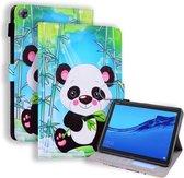 Huawei MediaPad M5 Lite 8 Gekleurde tekening horizontale lederen flip case met houder & kaartsleuf & fotolijst (panda)