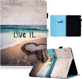 Voor Huawei MediaPad T3 10 Gekleurde Tekening Horizontale Flip Leren Case met Houder & Kaartsleuven (Liefde)