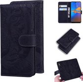 Voor Motorola Moto E6 Plus Tiger Embossing Pattern Horizontale Flip lederen tas met houder & kaartsleuven & portemonnee (zwart)