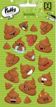 Imagicom Stickervel 3d Poopoo Junior 19 X 10 Cm Papier Bruin