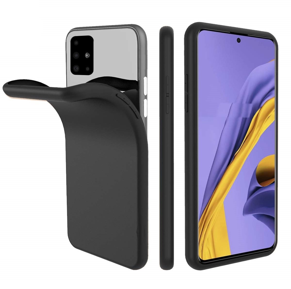 Nano Silicone backcover hoesje Geschikt Voor Samsung Galaxy A51 - Zwart