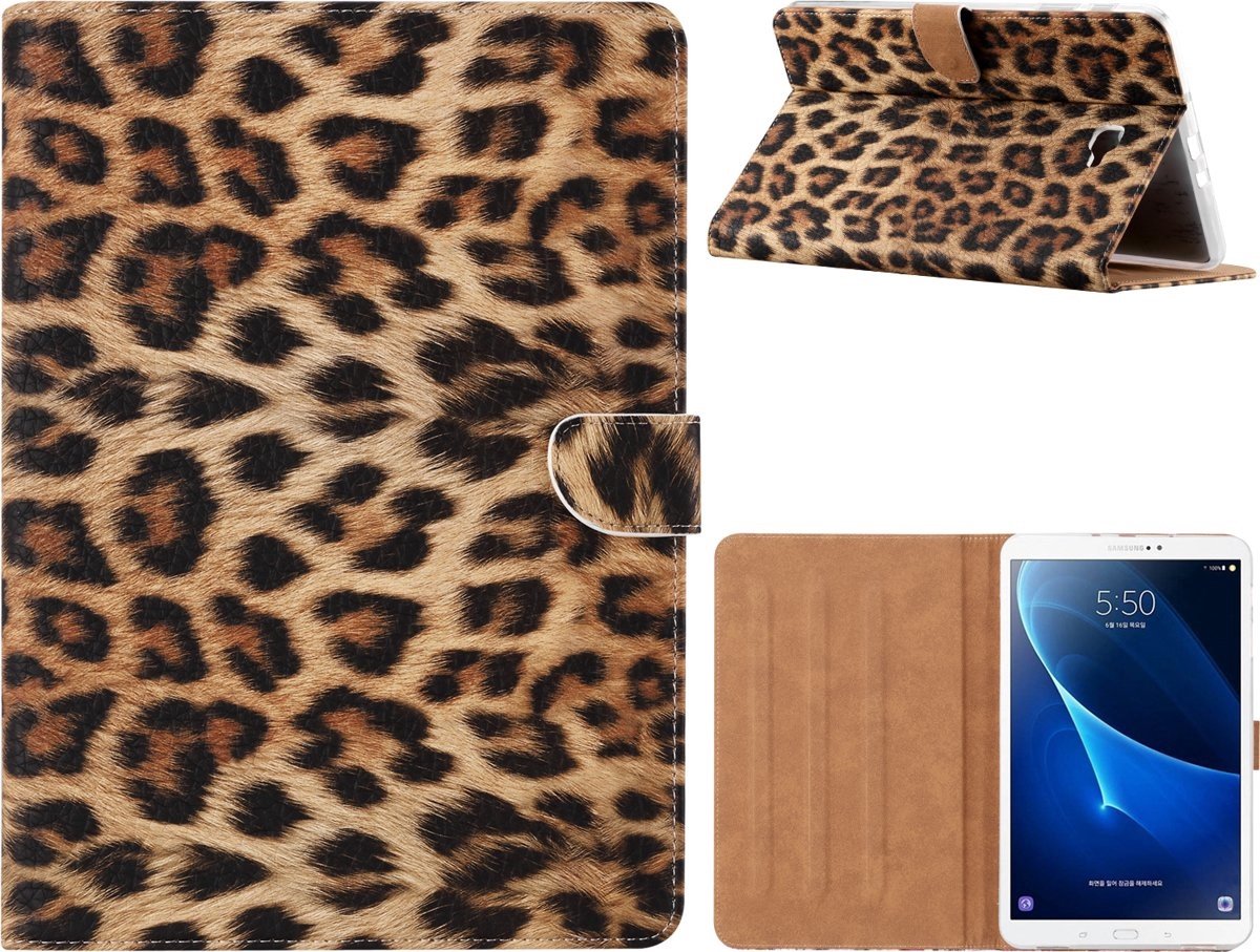 Hoes geschikt voor Apple iPad 10.2 (2019 /2020) Luipaard Design Booktype Kunstleer Hoesje