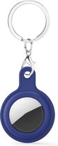 By Qubix - AirTag case gel series - sleutelhanger met ring - middernacht blauw