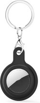By Qubix - AirTag case gel series - sleutelhanger met ring - zwart
