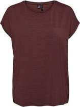 Vero Moda T-shirt Vmlava Plain Ss Top Lurex Strip Ga 10250488 Port Royale/gold Lurex Dames Maat - L