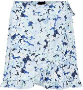 Pieces Rok Pctina Mw Wrap Skirt 17113615 Vista Blue/flower Dames Maat - S