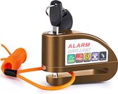 VINZ Elbroes Schijfremslot Alarm / Remschijfslot met alarm – 6 mm - Brons