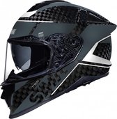 SMK Titan Carbon Nero Wit Grijs Integraalhelm L