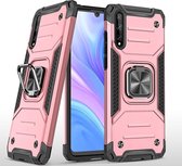 Huawei P Smart S Hoesje - Mobigear - Armor Ring Serie - Hard Kunststof Backcover - Roségoud - Hoesje Geschikt Voor Huawei P Smart S