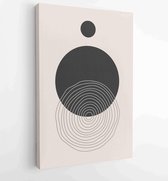 Black and white organic shape Art design for poster, print, cover, wallpaper, Minimal and natural wall art. 2 - Moderne schilderijen – Vertical – 1868903716 - 40-30 Vertical