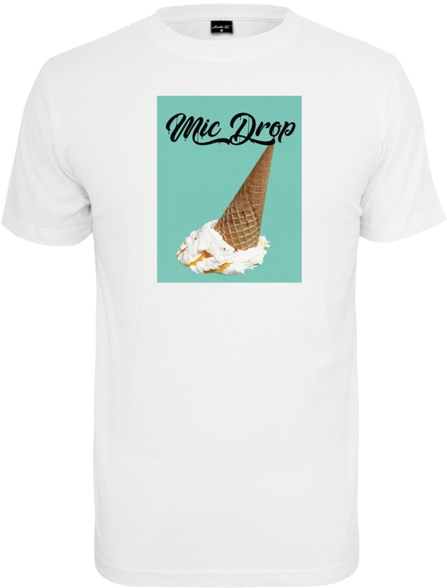 Urban Classics Heren Tshirt -S- Mic Drop Wit