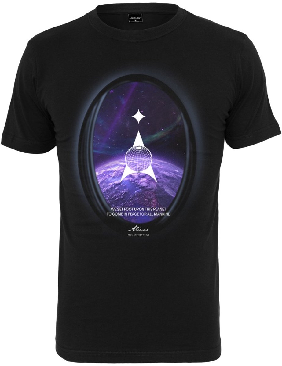 Mister Tee Alien Planet Heren T-shirt S Zwart