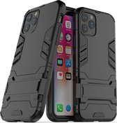 Apple iPhone 11 Pro Hoesje - Mobigear - Armor Stand Serie - Hard Kunststof Backcover - Zwart - Hoesje Geschikt Voor Apple iPhone 11 Pro