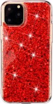 Apple iPhone 11 Pro Hoesje - Mobigear - Glitter Serie - Hard Kunststof Backcover - Rood - Hoesje Geschikt Voor Apple iPhone 11 Pro