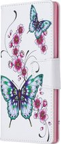 Samsung Galaxy Note 10 Plus Hoesje - Mobigear - Design Serie - Kunstlederen Bookcase - Butterfly - Hoesje Geschikt Voor Samsung Galaxy Note 10 Plus