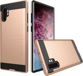 Samsung Galaxy Note 10 Plus Hoesje - Mobigear - Brushed Armor Serie - TPU Backcover - Goud - Hoesje Geschikt Voor Samsung Galaxy Note 10 Plus