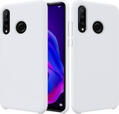 Huawei P30 Lite Hoesje - Mobigear - Rubber Touch Serie - Hard Kunststof Backcover - Wit - Hoesje Geschikt Voor Huawei P30 Lite