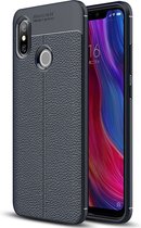 Mobigear Luxury TPU Backcover voor de Xiaomi Mi 8 - Marineblauw