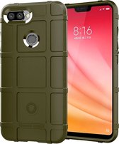 Xiaomi Mi 8 Lite Hoesje - Mobigear - Rugged Shield Serie - TPU Backcover - Groen - Hoesje Geschikt Voor Xiaomi Mi 8 Lite