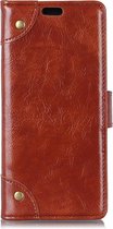Apple iPhone Xs Max Hoesje - Mobigear - Ranch Serie - Kunstlederen Bookcase - Bruin - Hoesje Geschikt Voor Apple iPhone Xs Max