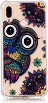 Huawei P20 Lite (2018) Hoesje - Mobigear - Design Serie - TPU Backcover - Owl - Hoesje Geschikt Voor Huawei P20 Lite (2018)
