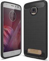 Mobigear Brushed TPU Backcover voor de Motorola Moto Z2 Play - Zwart