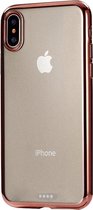 Apple iPhone XS Max Hoesje - Mobigear - Royal Serie - TPU Backcover - Transparant / Roségoud - Hoesje Geschikt Voor Apple iPhone XS Max