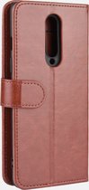 OnePlus 8 Hoesje - Mobigear - Classic Serie - Kunstlederen Bookcase - Bruin - Hoesje Geschikt Voor OnePlus 8