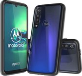 Motorola Moto G8 Plus Hoesje - Mobigear - Crystal Serie - Hard Kunststof Backcover - Transparant / Zwart - Hoesje Geschikt Voor Motorola Moto G8 Plus
