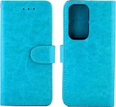 Mobigear Telefoonhoesje geschikt voor Huawei P40 Hoesje | Mobigear Wallet Bookcase Portemonnee | Pasjeshouder voor 3 Pasjes | Telefoonhoesje voor Pinpas / OV Kaart / Rijbewijs - Blauw