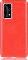 Huawei P40 Pro Plus Hoesje - Mobigear - Excellent Serie - Hard Kunststof Backcover - Rood - Hoesje Geschikt Voor Huawei P40 Pro Plus