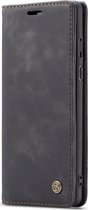 OnePlus 8 Hoesje - Caseme - Serie - Kunstlederen Bookcase - Zwart - Hoesje Geschikt Voor OnePlus 8