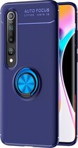 Xiaomi Mi 10 Pro Hoesje - Mobigear - Armor Ring Serie - TPU Backcover - Blauw - Hoesje Geschikt Voor Xiaomi Mi 10 Pro