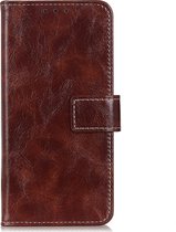 Nokia 5.3 Hoesje - Mobigear - Basic Serie - Kunstlederen Bookcase - Bruin - Hoesje Geschikt Voor Nokia 5.3