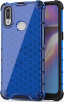 Samsung Galaxy A20s Hoesje - Mobigear - Honeycomb Serie - Hard Kunststof Backcover - Blauw - Hoesje Geschikt Voor Samsung Galaxy A20s