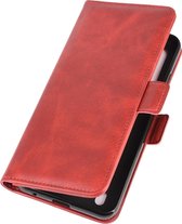 Motorola Moto G8 Power Lite Hoesje - Mobigear - Slim Magnet Serie - Kunstlederen Bookcase - Rood - Hoesje Geschikt Voor Motorola Moto G8 Power Lite