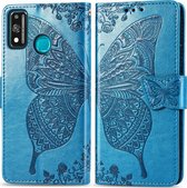 HONOR 9X Lite Hoesje - Mobigear - Butterfly Serie - Kunstlederen Bookcase - Blauw - Hoesje Geschikt Voor HONOR 9X Lite