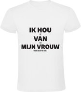 Ik hou er van als mijn vrouw Vodka voor mij haalt Heren t-shirt | wodka | valentijnsdag | bruiloft | huwelijk | liefde | vrijgezel | Wit