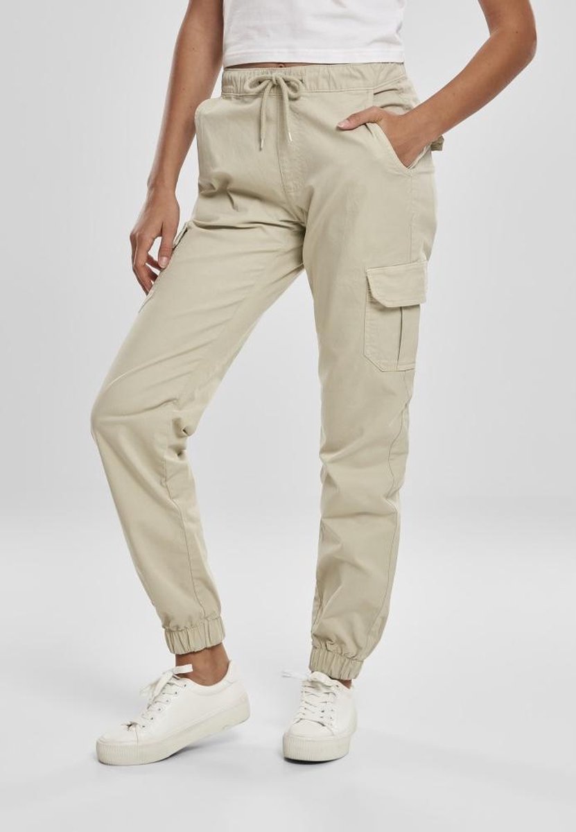 Urban Classics High Waist Jogging Cargobroek 5XL Creme