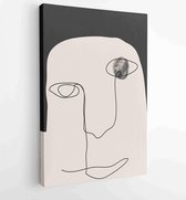 Earth tones organic shape Art design for poster, print, cover, wallpaper, Minimal and people wall art. 4 - Moderne schilderijen – Vertical – 1873829098 - 80*60 Vertical