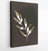 Botanical and gold abstract wall arts vector collection. 3 - Moderne schilderijen – Vertical – 1880158282 - 80*60 Vertical
