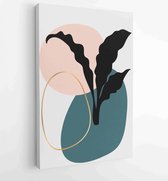Botanical and gold abstract wall arts vector collection. 1 - Moderne schilderijen – Vertical – 1876883182 - 40-30 Vertical