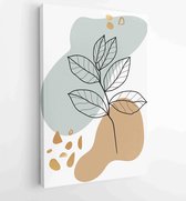 Botanical and gold abstract wall arts vector collection. 4 - Moderne schilderijen – Vertical – 1877836591 - 80*60 Vertical