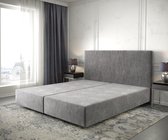 Boxspring frame Dream-Well Taupe 180x200 cm Mikrofaser Beddengoed