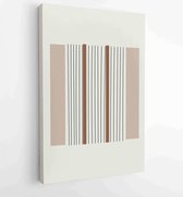 Earth tones Hand drawn organic shape art design for wall framed prints, canvas prints, poster, home decor, cover, wallpaper. 3 - Moderne schilderijen – Vertical – 1888032535 - 80*6