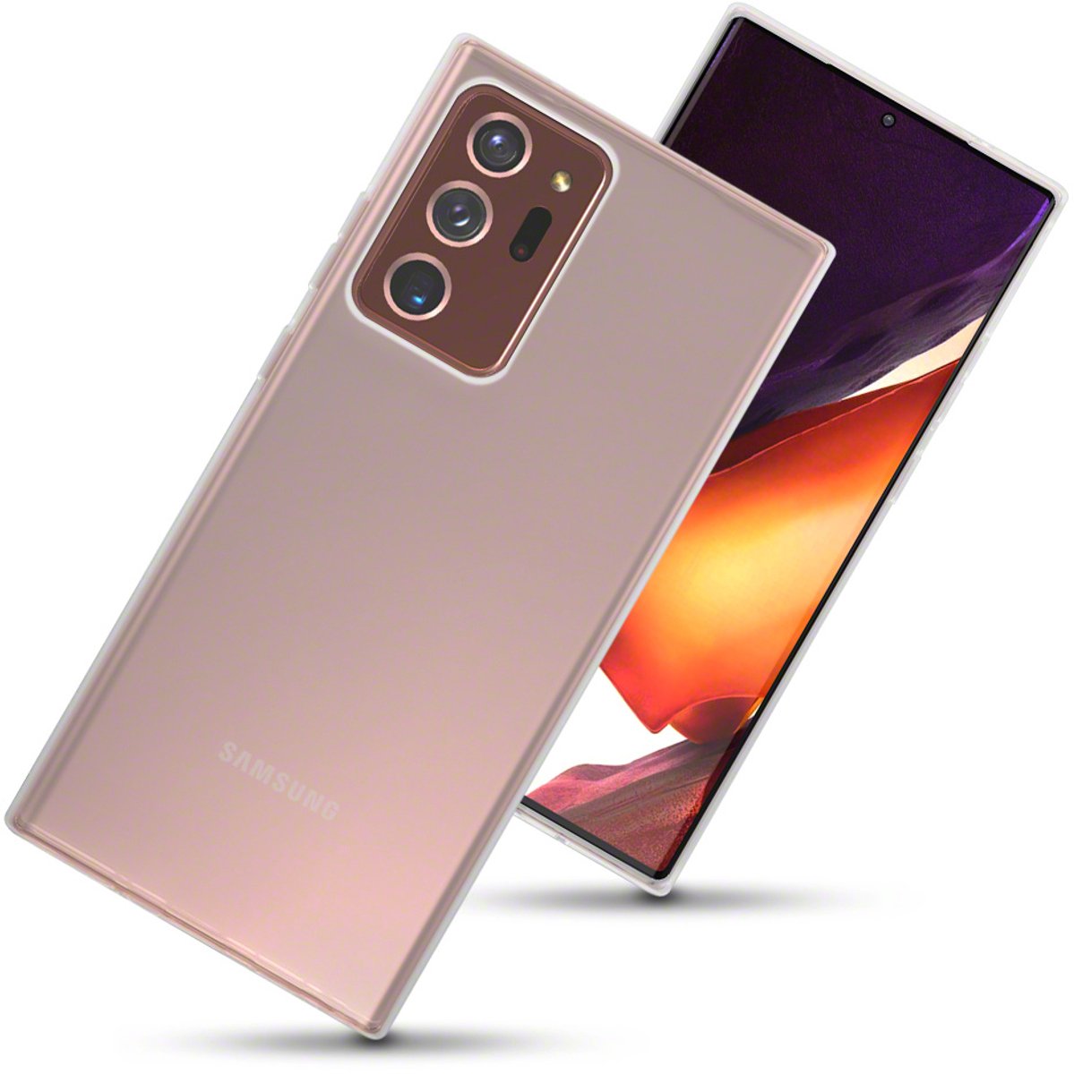 Qubits - Softcase hoes - Geschikt voor Samsung Galaxy Note 20 Ultra - Transparant